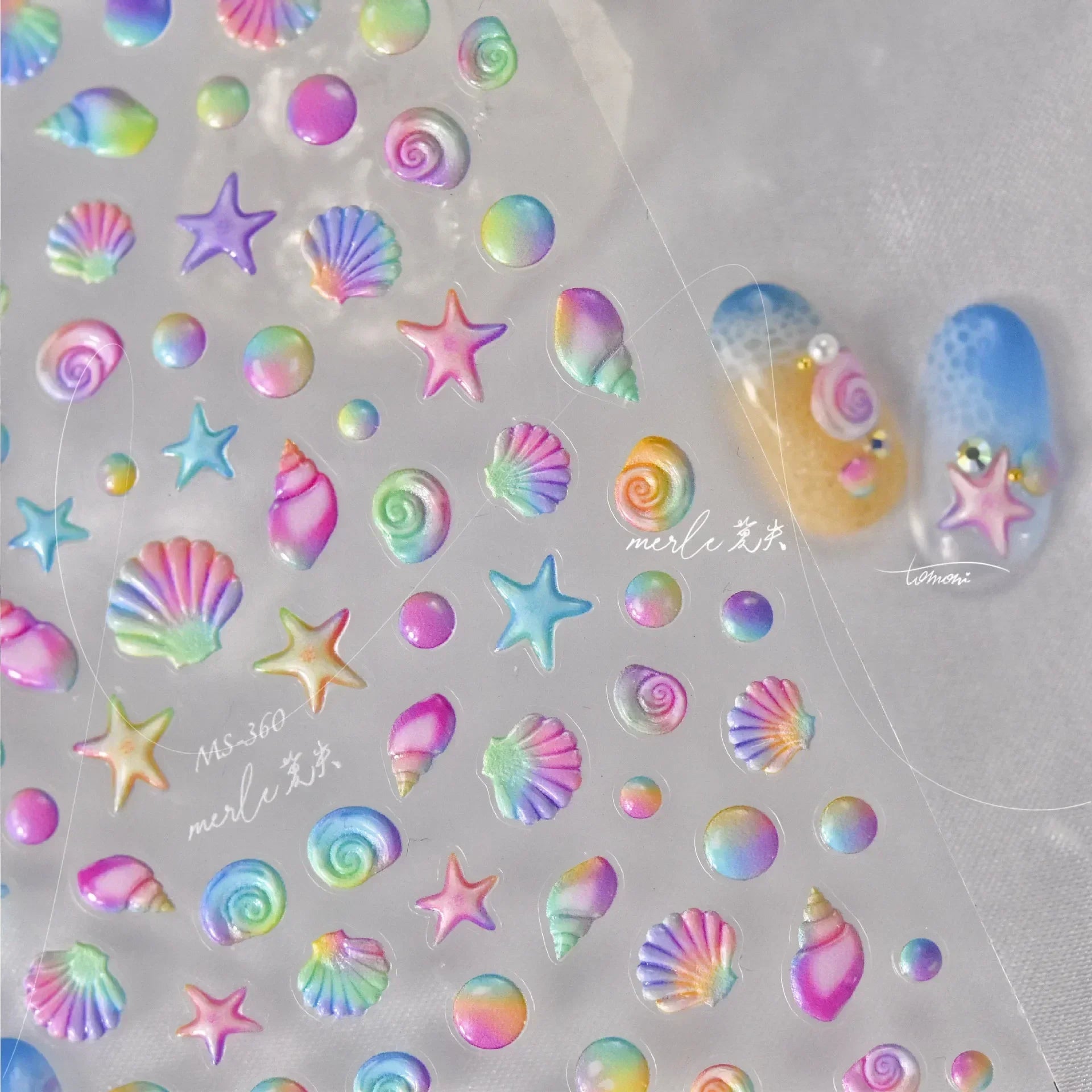 Goldfish Cavort Water 5D Nail Art Stickers Manicure Decal