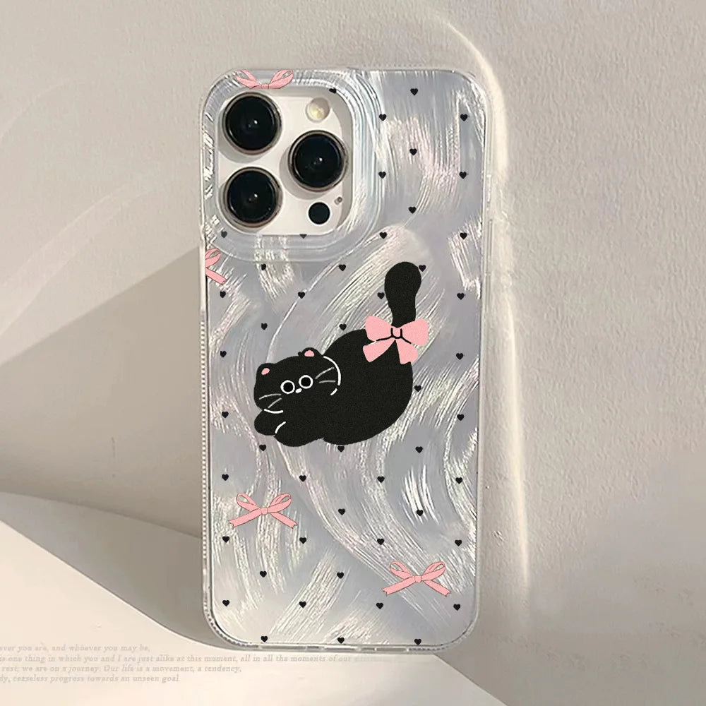 Cute Black Cat Phone Case