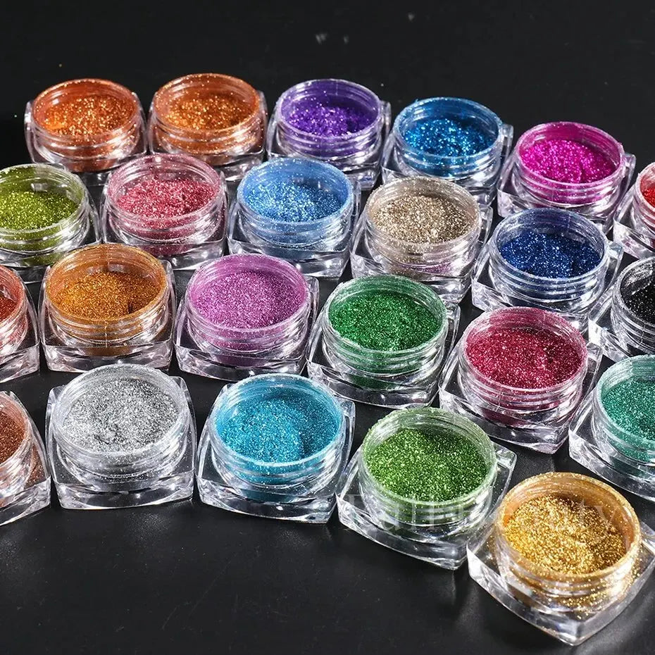 23 Colors Metallic Chrome Nail Powder Set