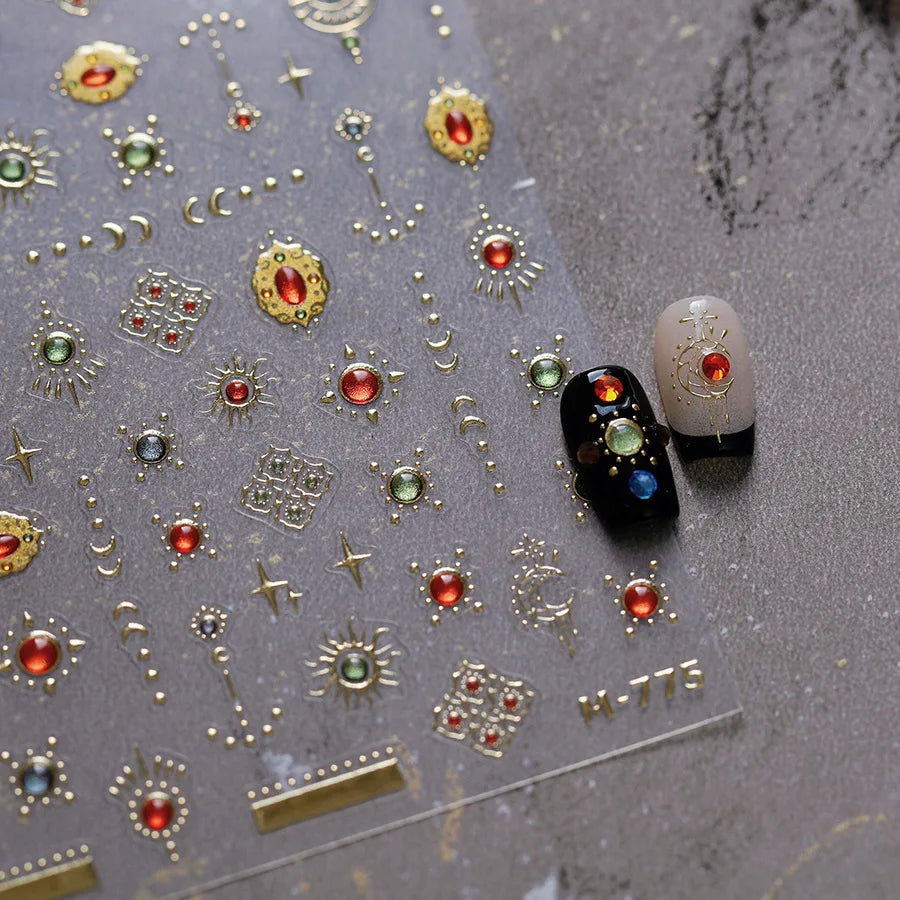 Gorgeous Gemstone Luxury 5D Nail Art Stickers