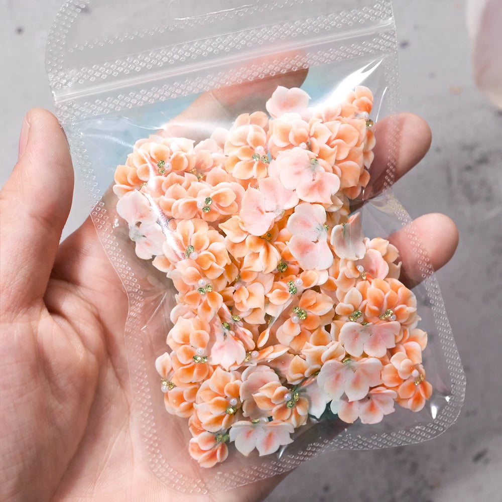 10/30PCS 3D Handmade Acrylic Carved Flower