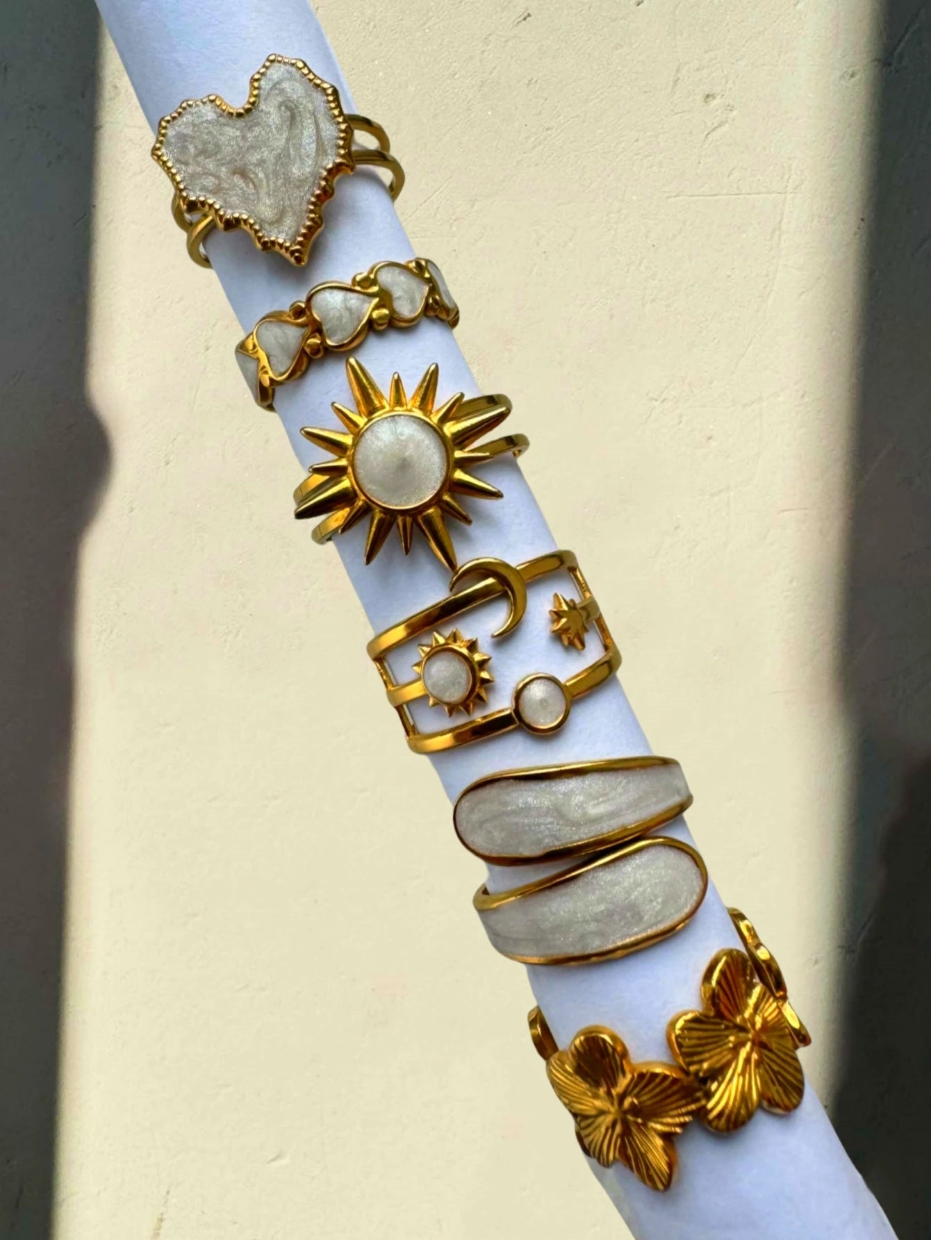 6-Piece Geometric Irregular Ring Set