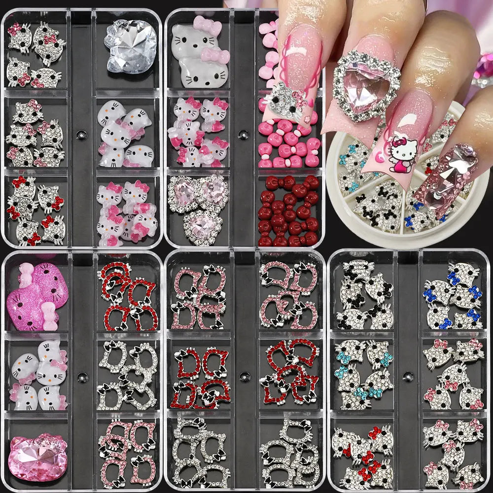 Hello Kitty Nail Charms Kawaii