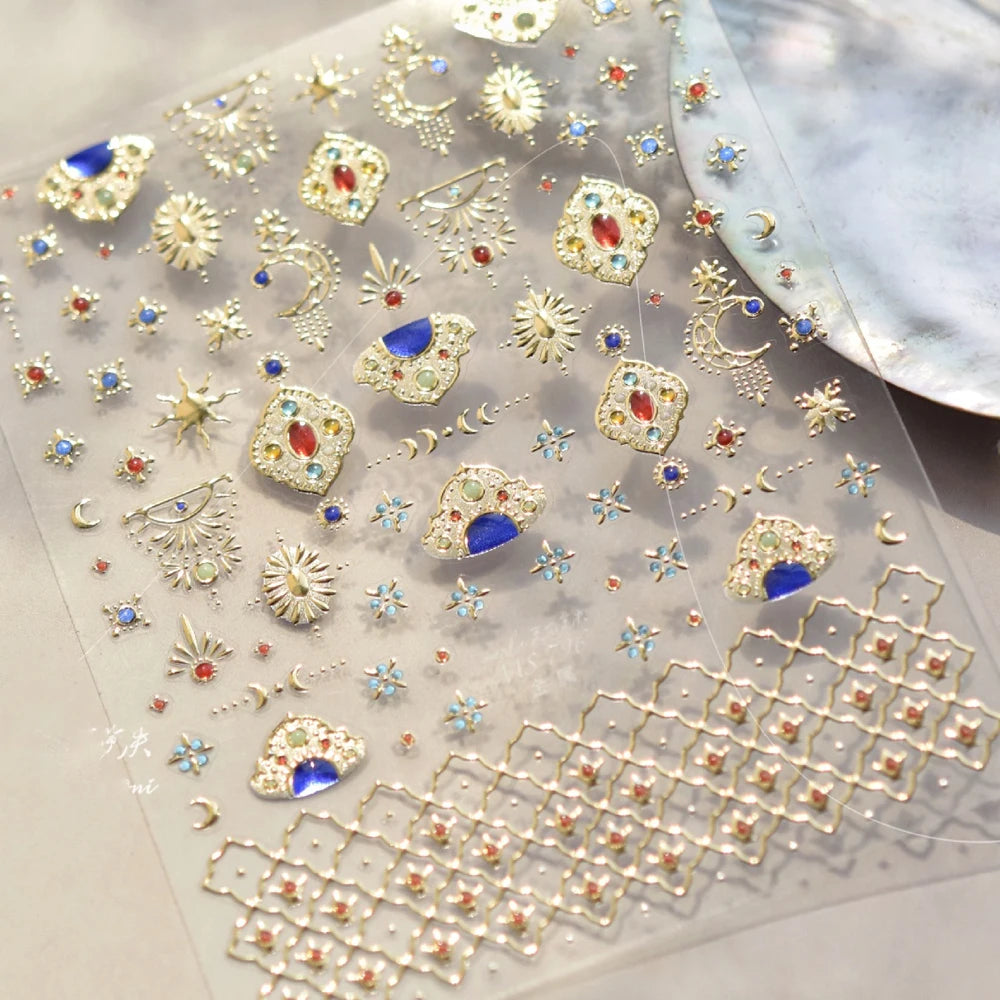 Gorgeous Gemstone Luxury 5D Nail Art Stickers