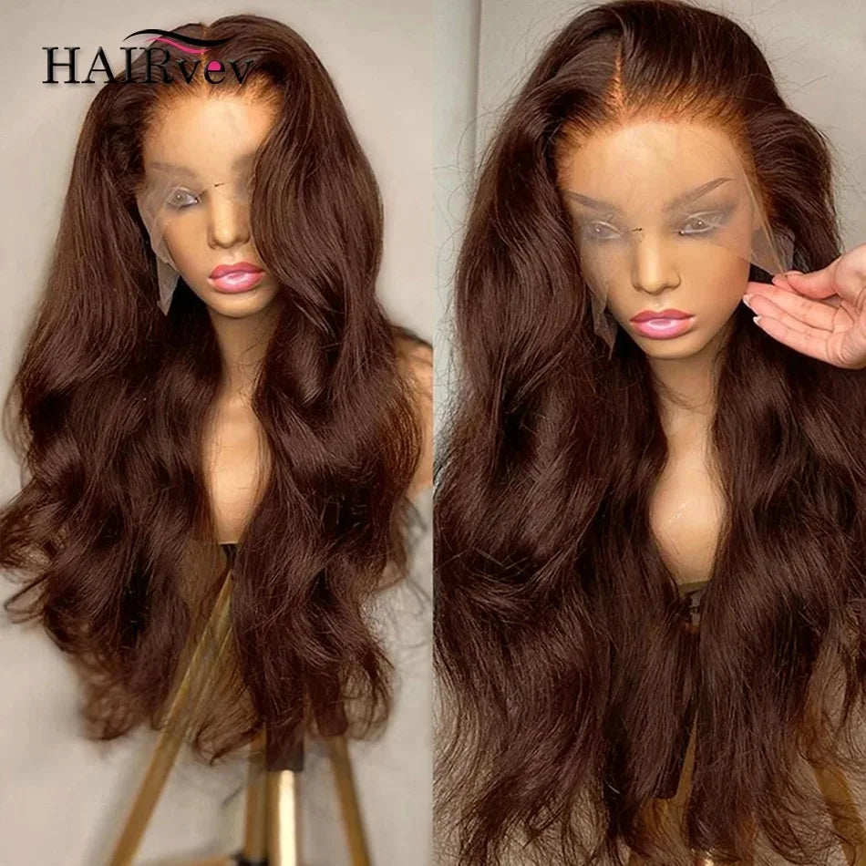 Chocolate Brown Frontal body wave Wig
