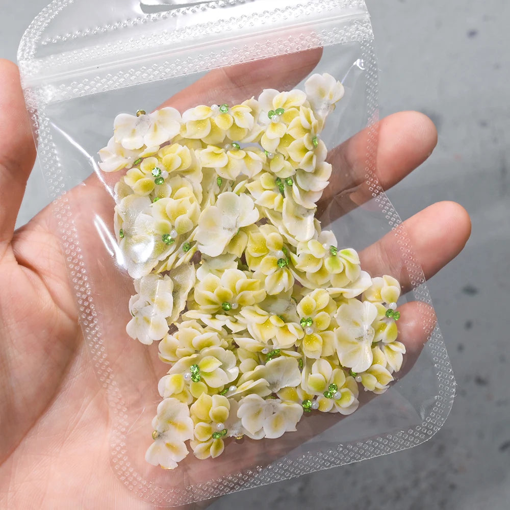 10/30PCS 3D Handmade Acrylic Carved Flower