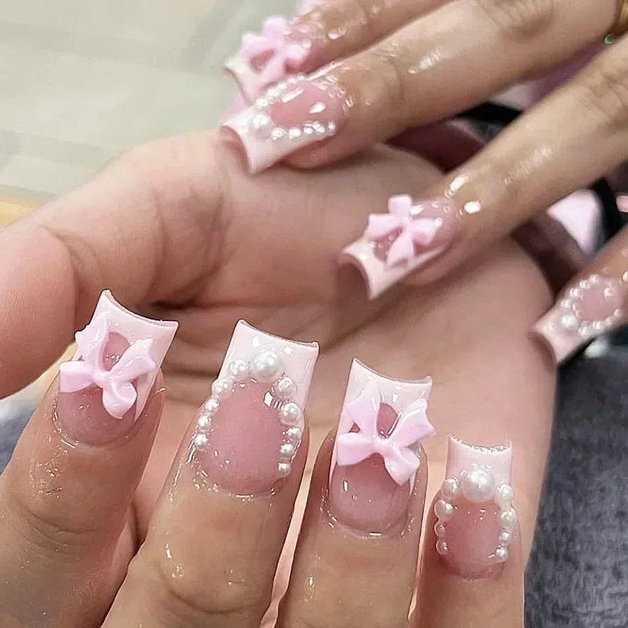 24pcs Press on Nails Short