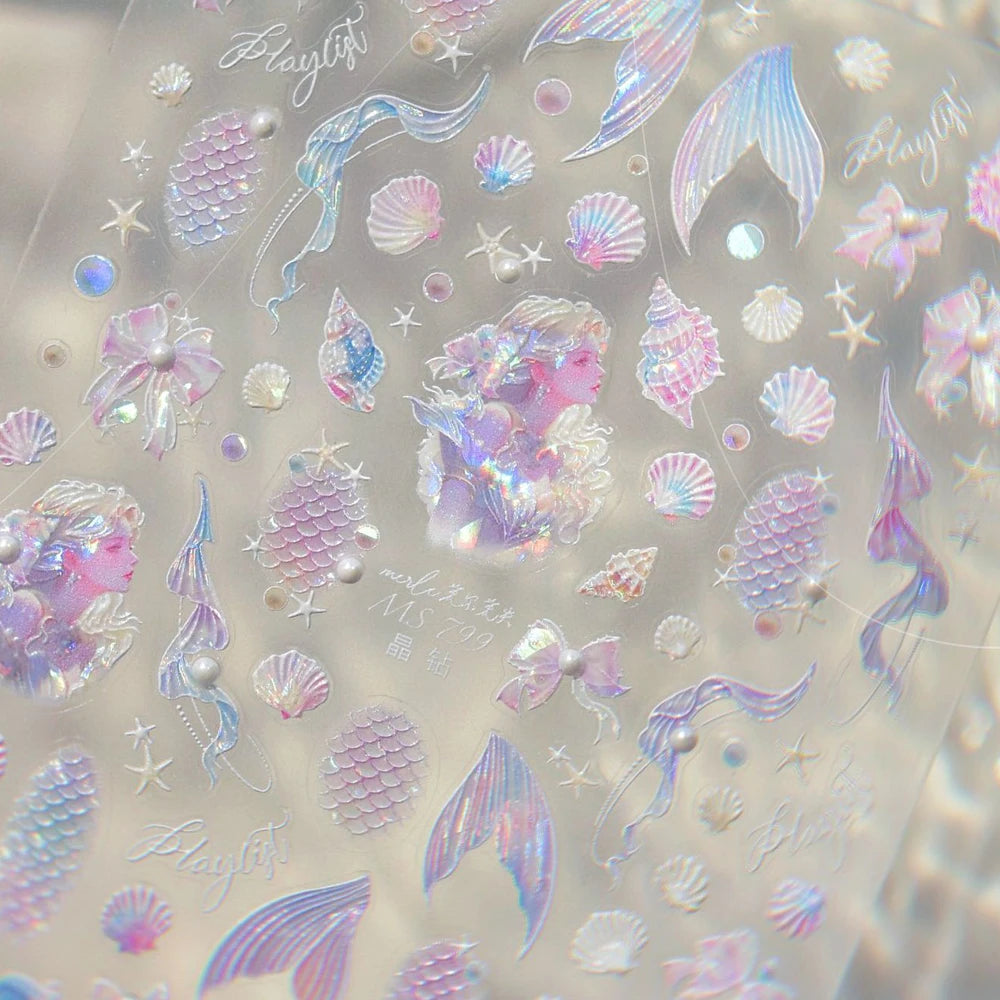 Goldfish Cavort Water 5D Nail Art Stickers Manicure Decal