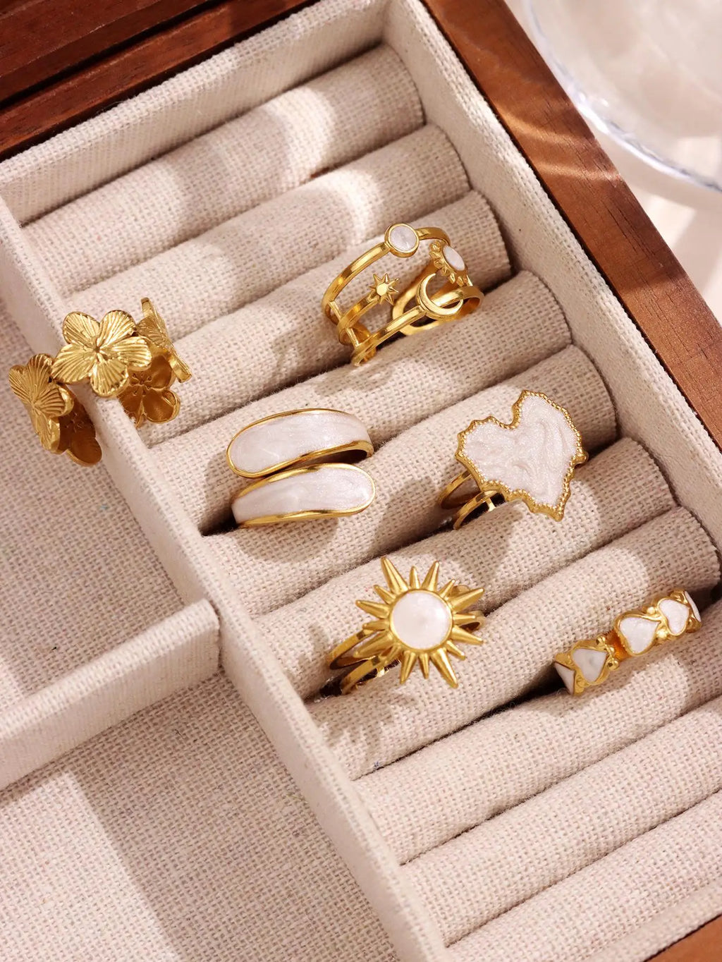 6-Piece Geometric Irregular Ring Set