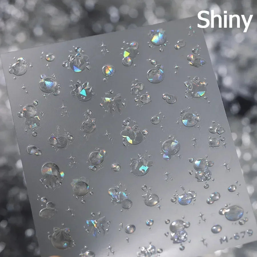 Goldfish Cavort Water 5D Nail Art Stickers Manicure Decal