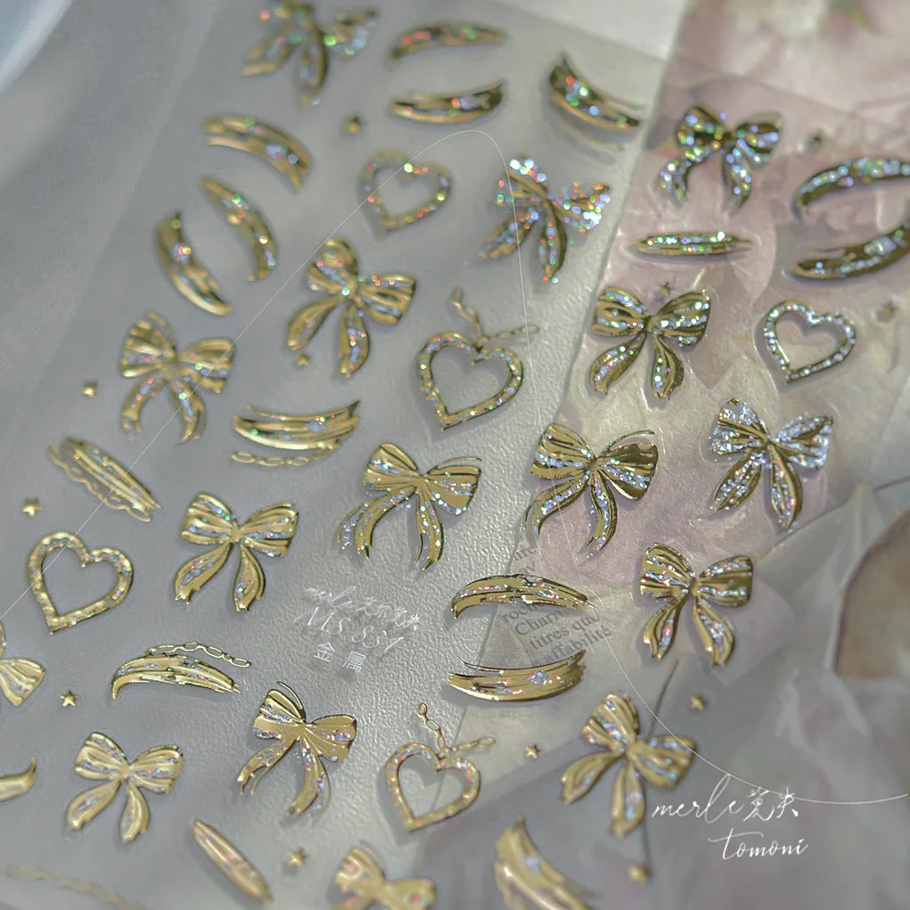 Vintage Clocks 5D Nail Art Stickers Abstract Prints