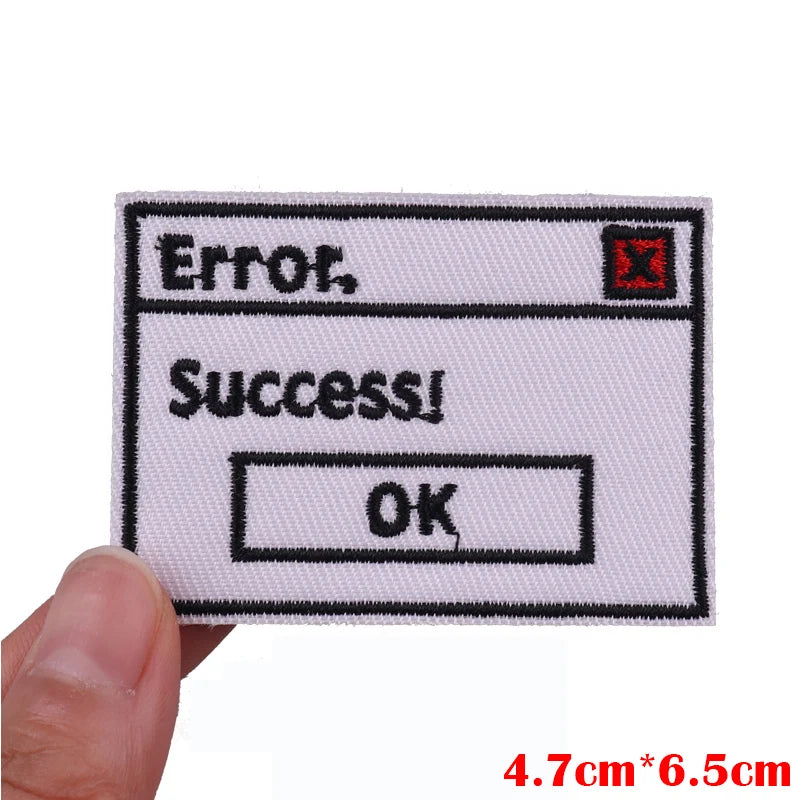 Personality Slogan Embroidered Patches