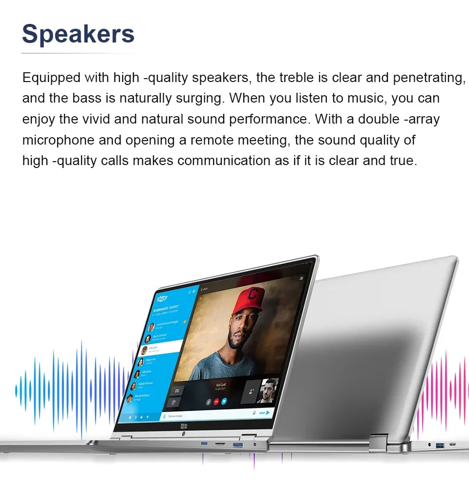 2 in 1 mini Laptop Computer Portable Touch Screen 11.6" Intel