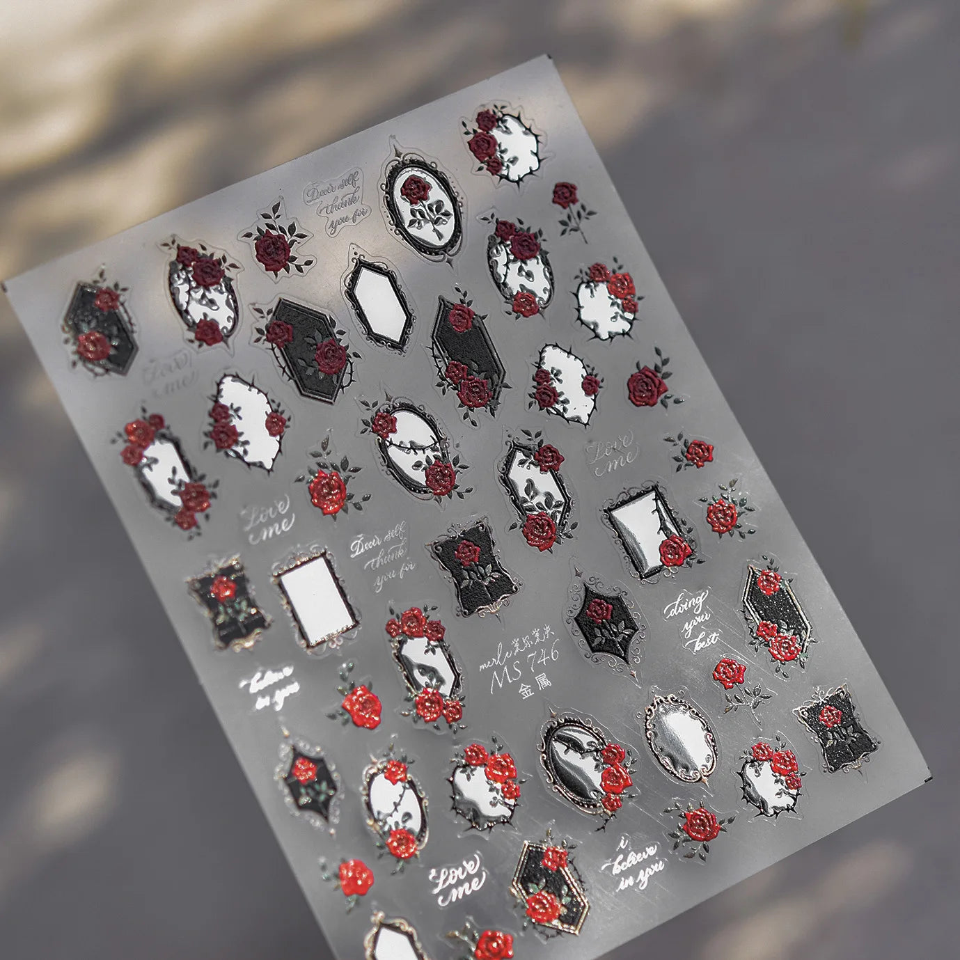 5D Butterfly Blooming Flowers Nail Art Stickers