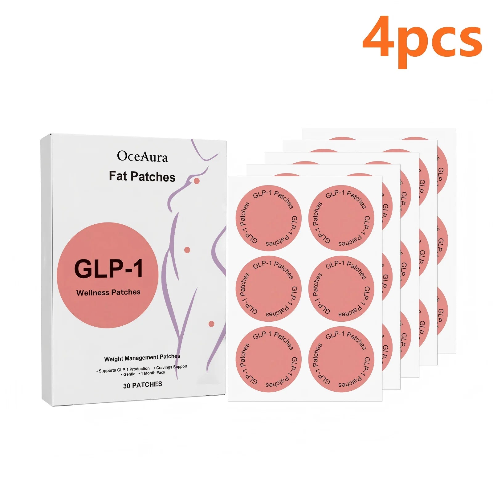 OceAura GLP-1 Patches Appetite Control Belly Fat Burner