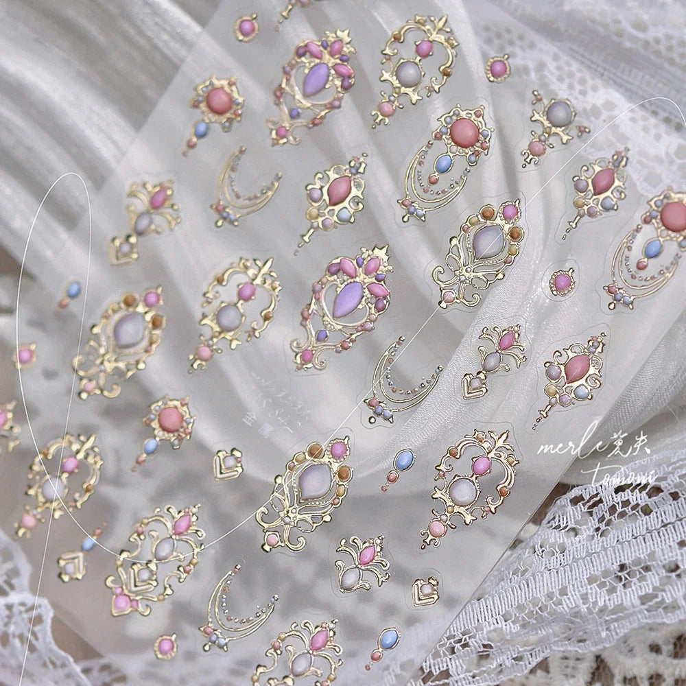 Gorgeous Gemstone Luxury 5D Nail Art Stickers