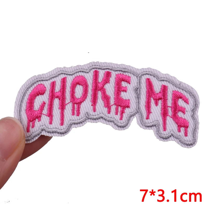 Personality Slogan Embroidered Patches