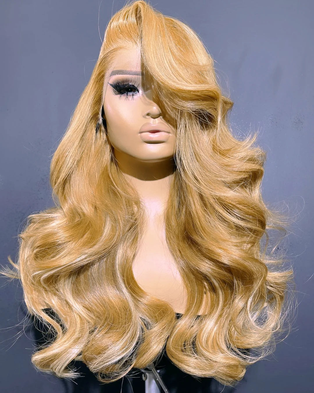 13X4 or 13x6 Synthetic Glueless Brown Lace Front Wig Chocolate Brown Body Wave