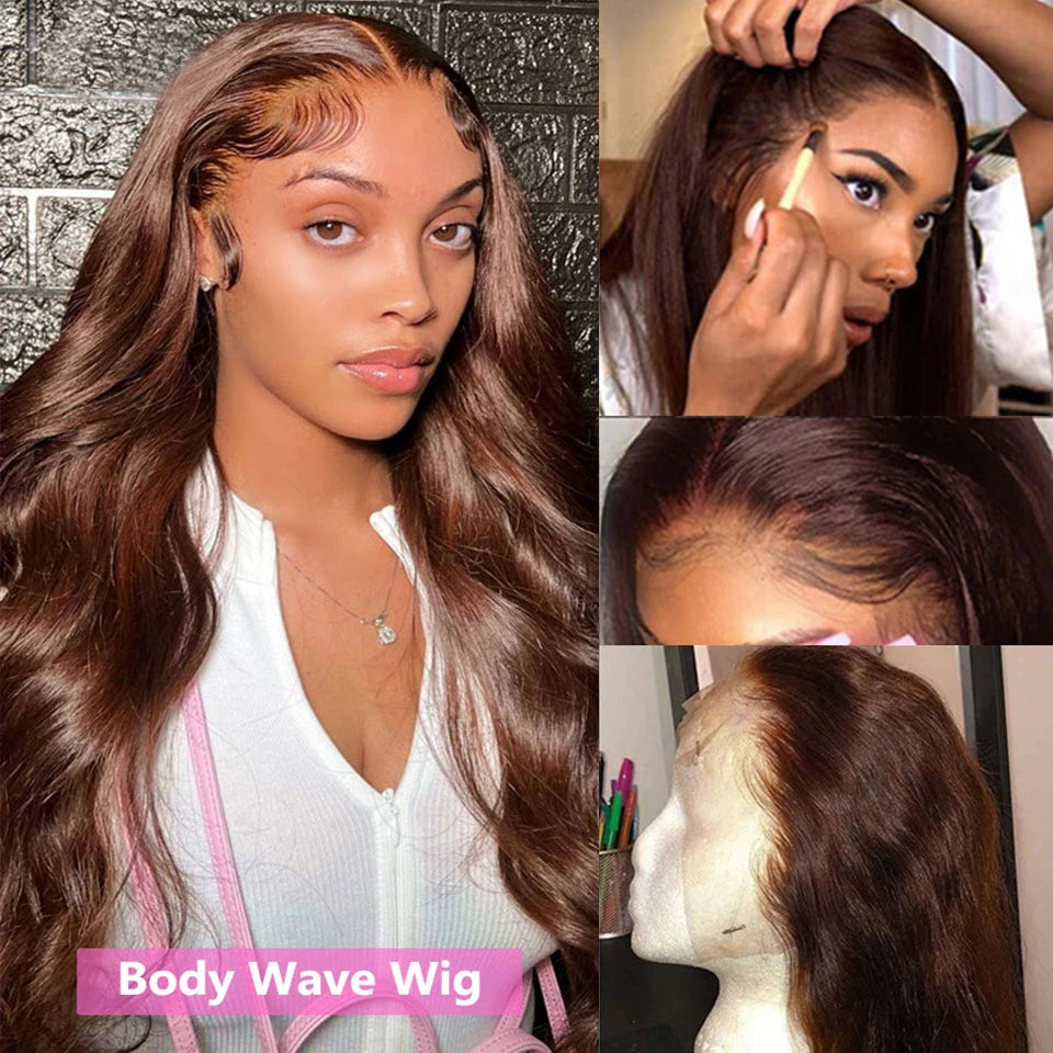 Chocolate Brown Frontal body wave Wig