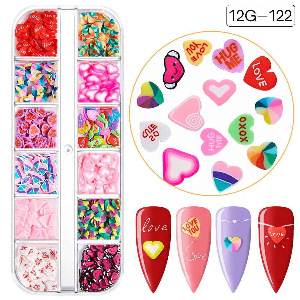 Nail Fruit Slices Polymer Clay 3D