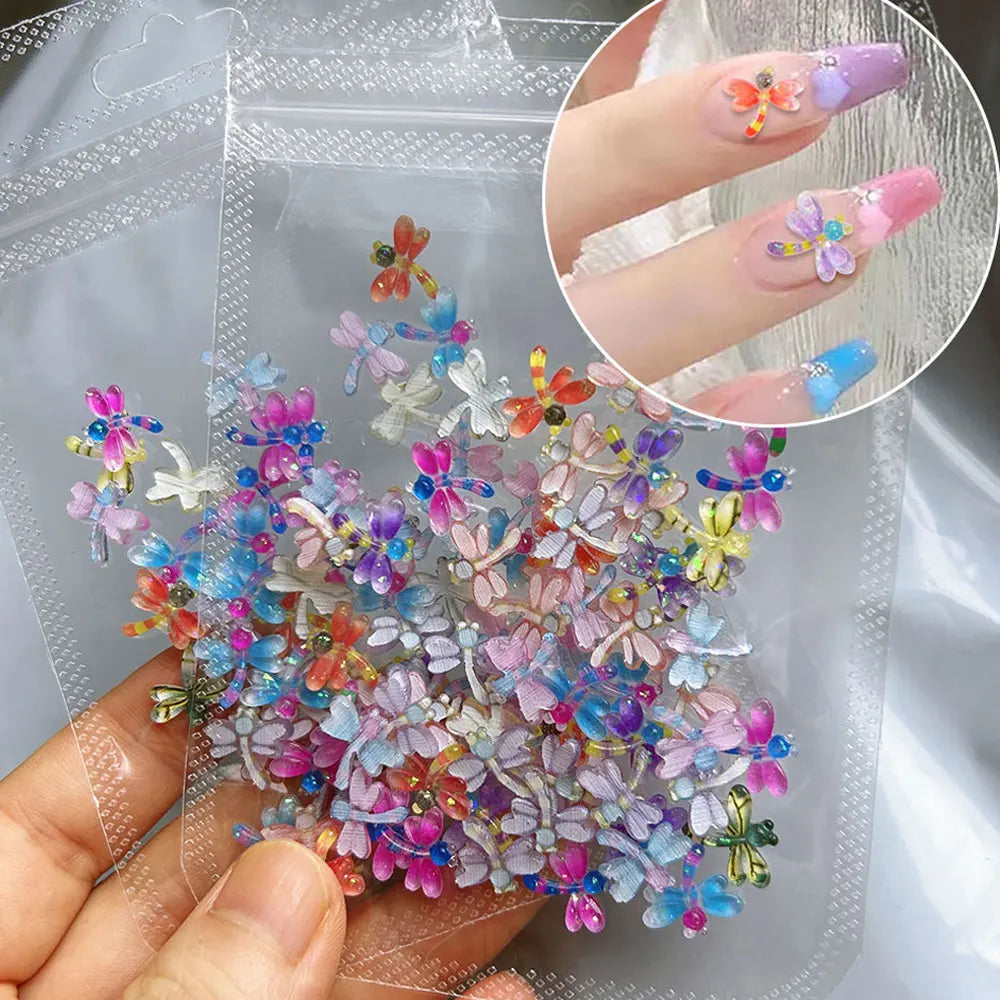 50Pcs Insect Ladybug Nail Charms