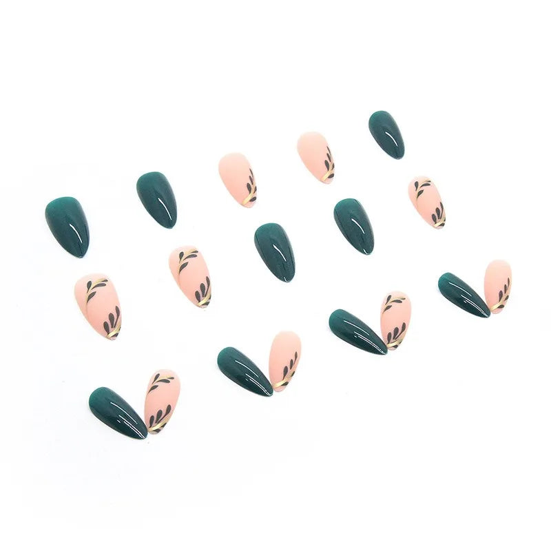 24P/Set Medium-length Almond Press on Nails