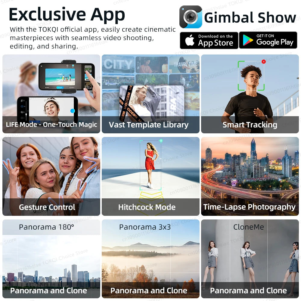 Handheld 3-Axis Gimbal Filming Stabilizer