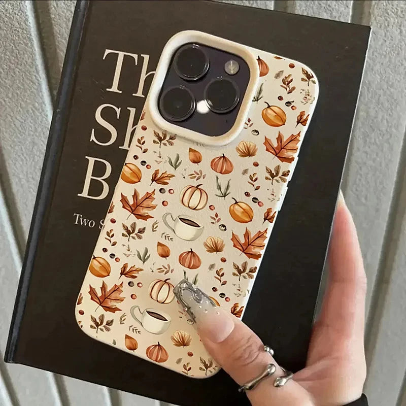 Autumn Pumpkin Coffee Phone Case