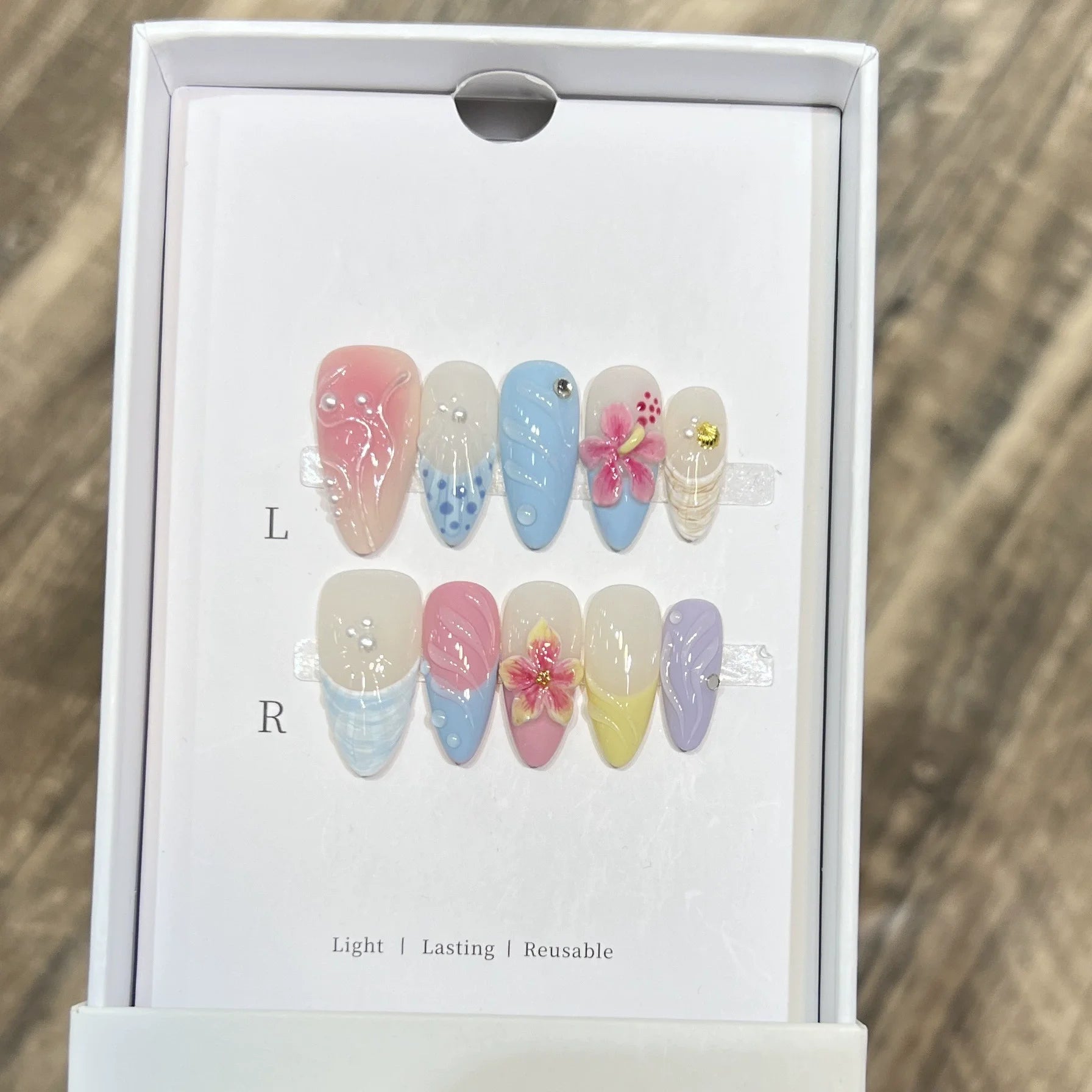 10Pcs Handmade Press On Nails Summer Fruits