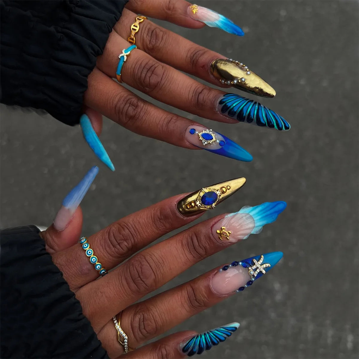 24Pcs Short Almond Nails