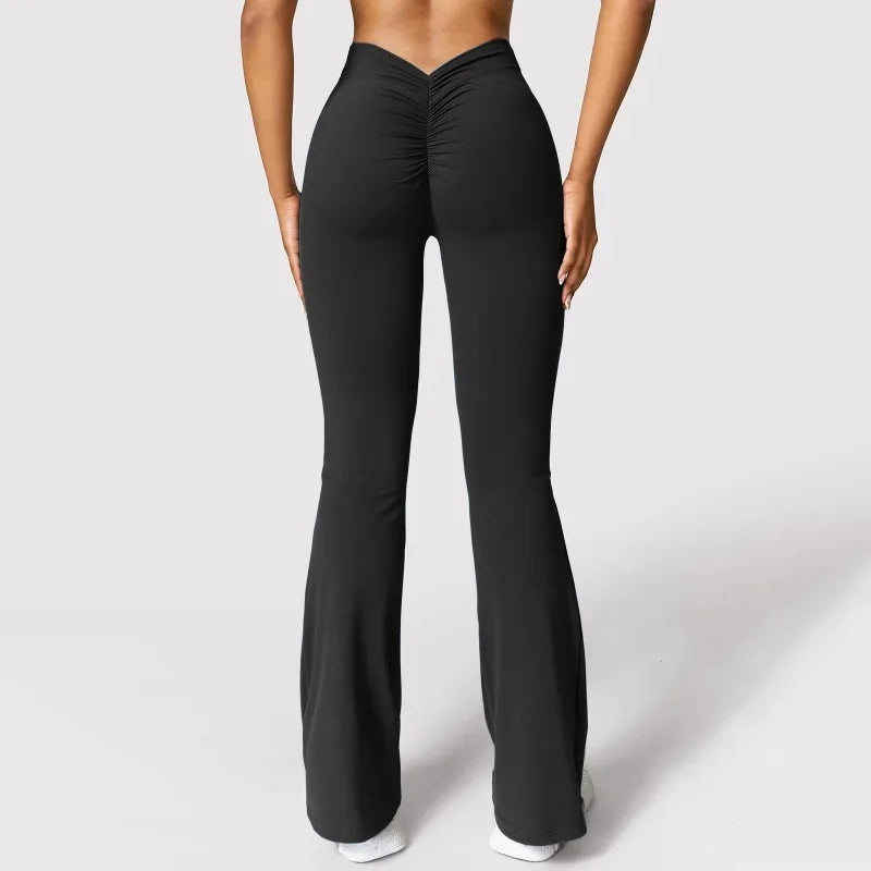 Sexy Yoga Flare Pants V-Cut Waist