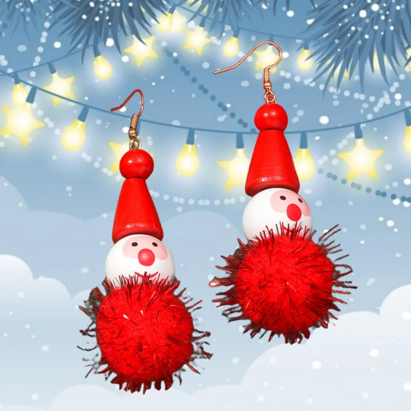 Merry Christmas Velvet Dangle Earrings