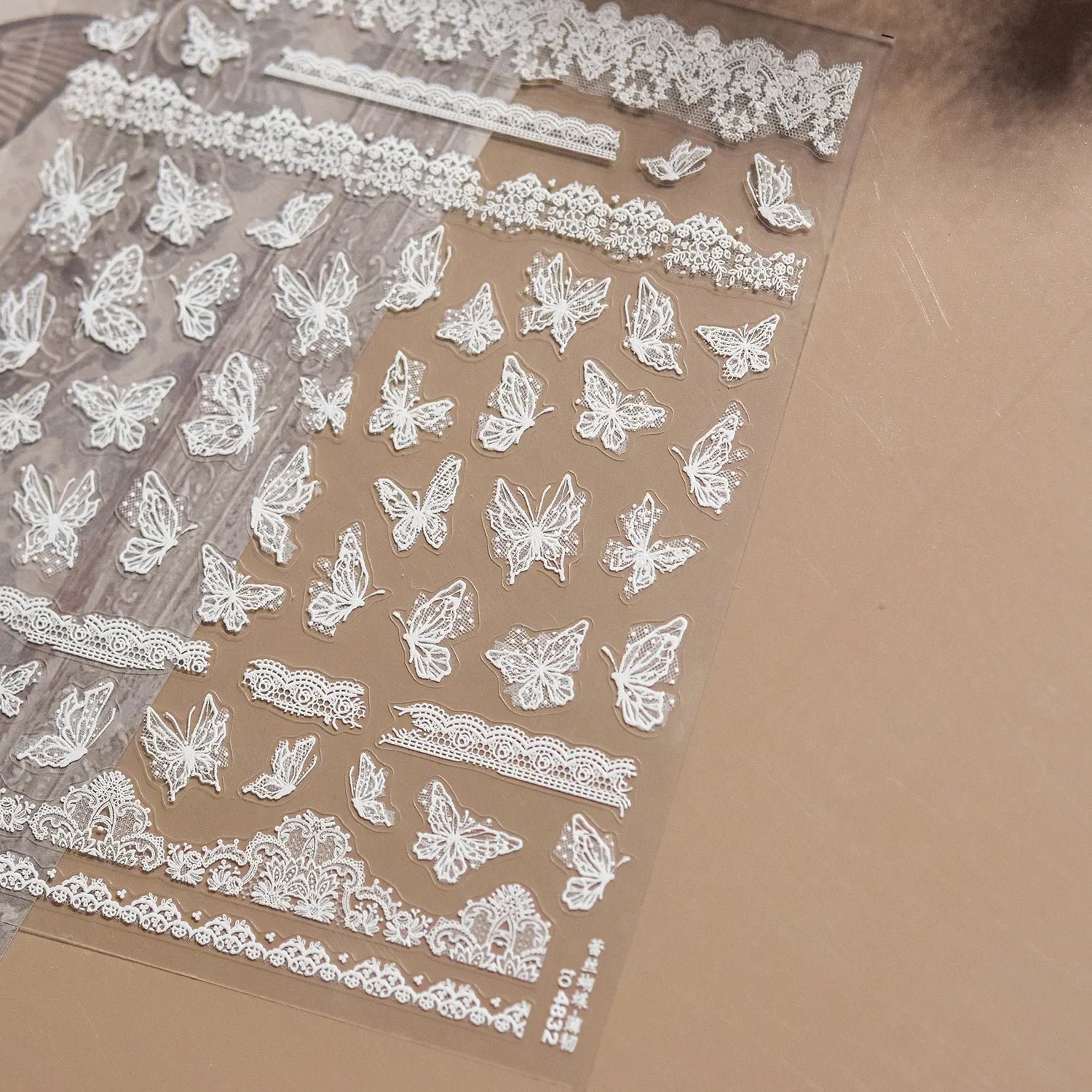 Jelly Butterfly Rhinestone Crystal 5D Nail Art Sticker