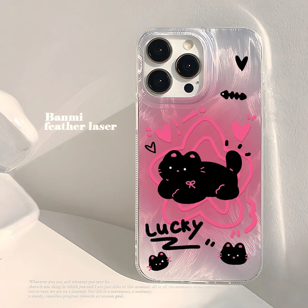 Cute Black Cat Phone Case