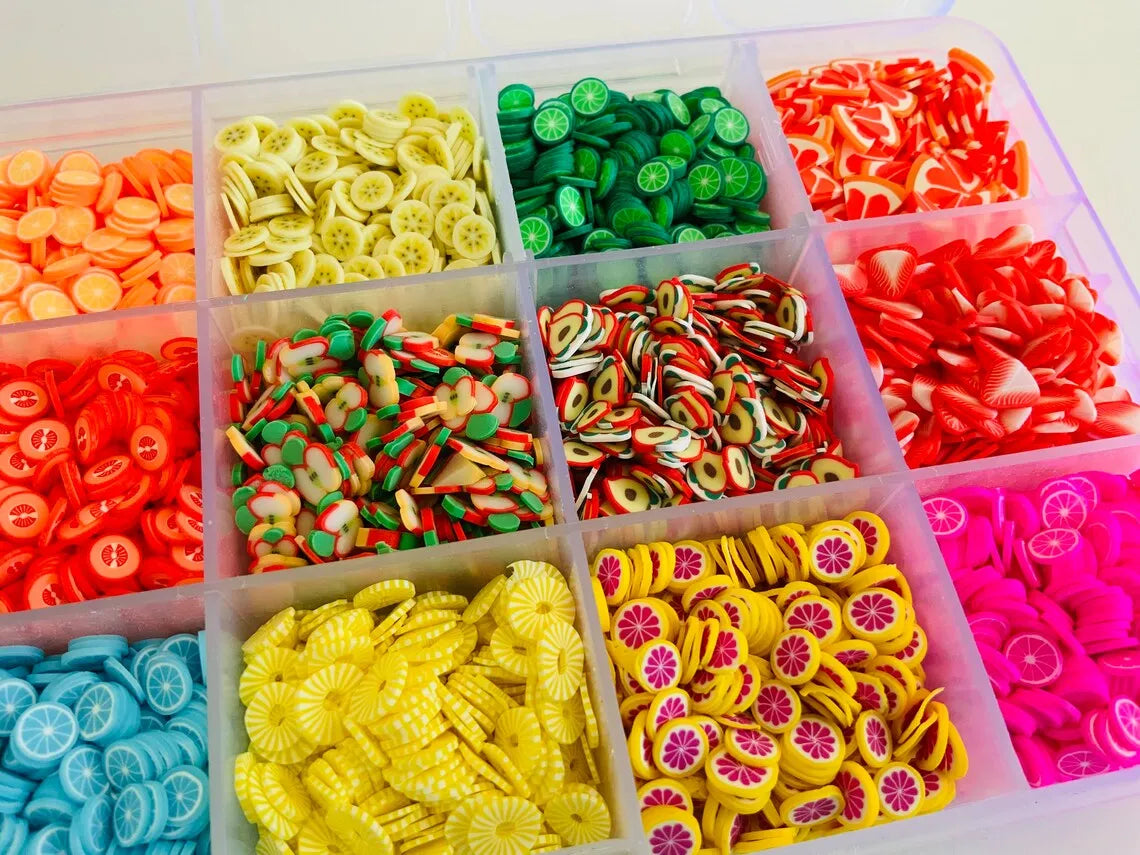 Nail Fruit Slices Polymer Clay 3D