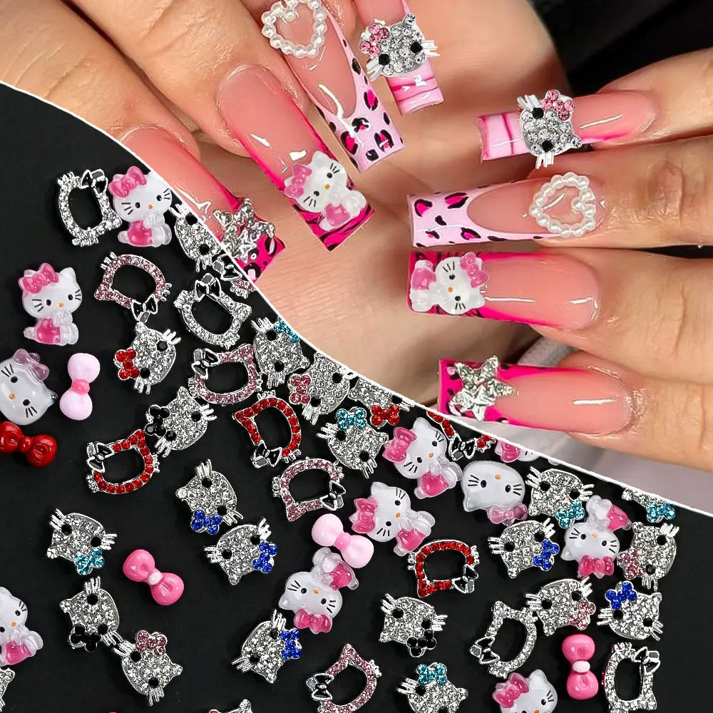 Hello Kitty Nail Charms Kawaii