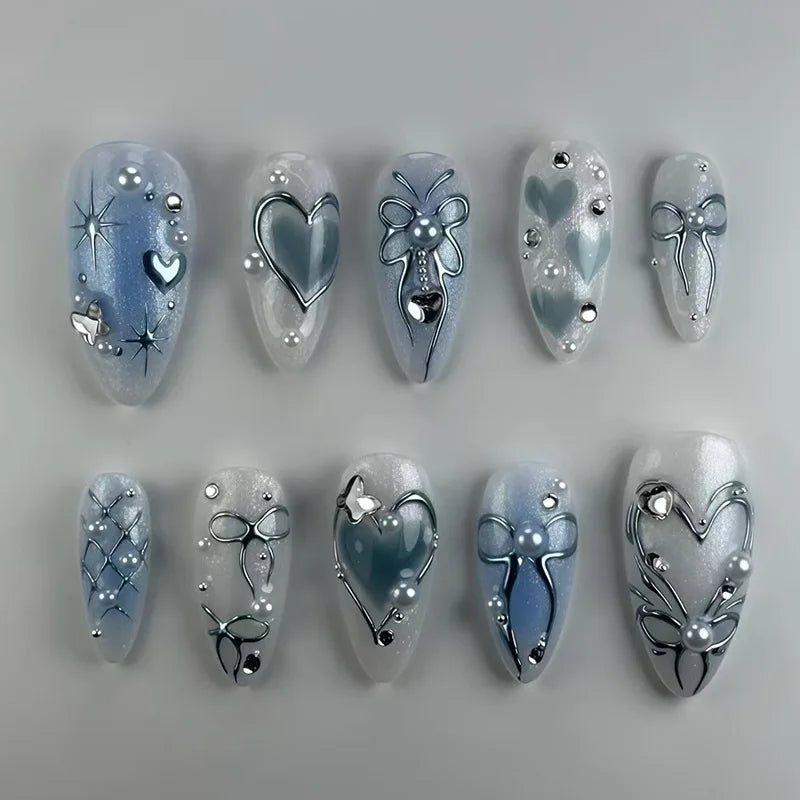 24Pcs Almond Press on Nails