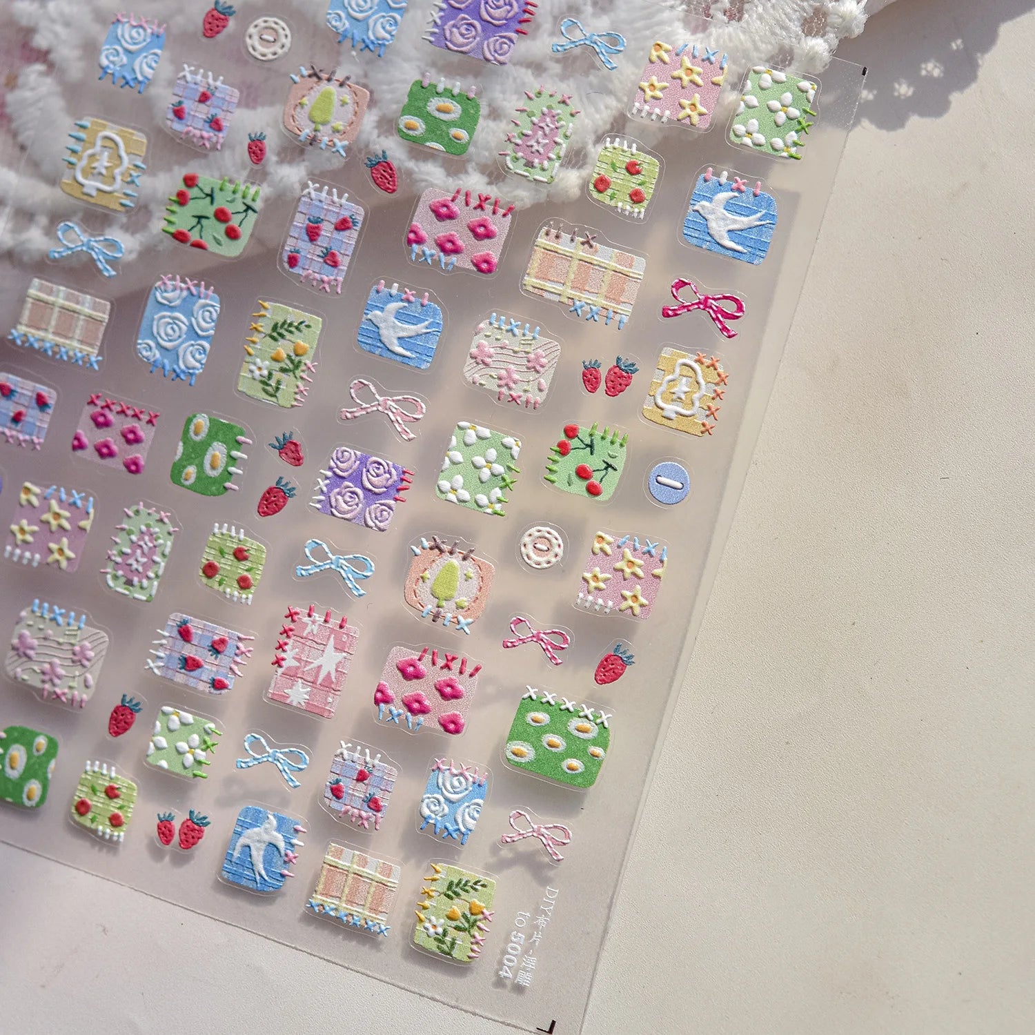 Vintage Clocks 5D Nail Art Stickers Abstract Prints