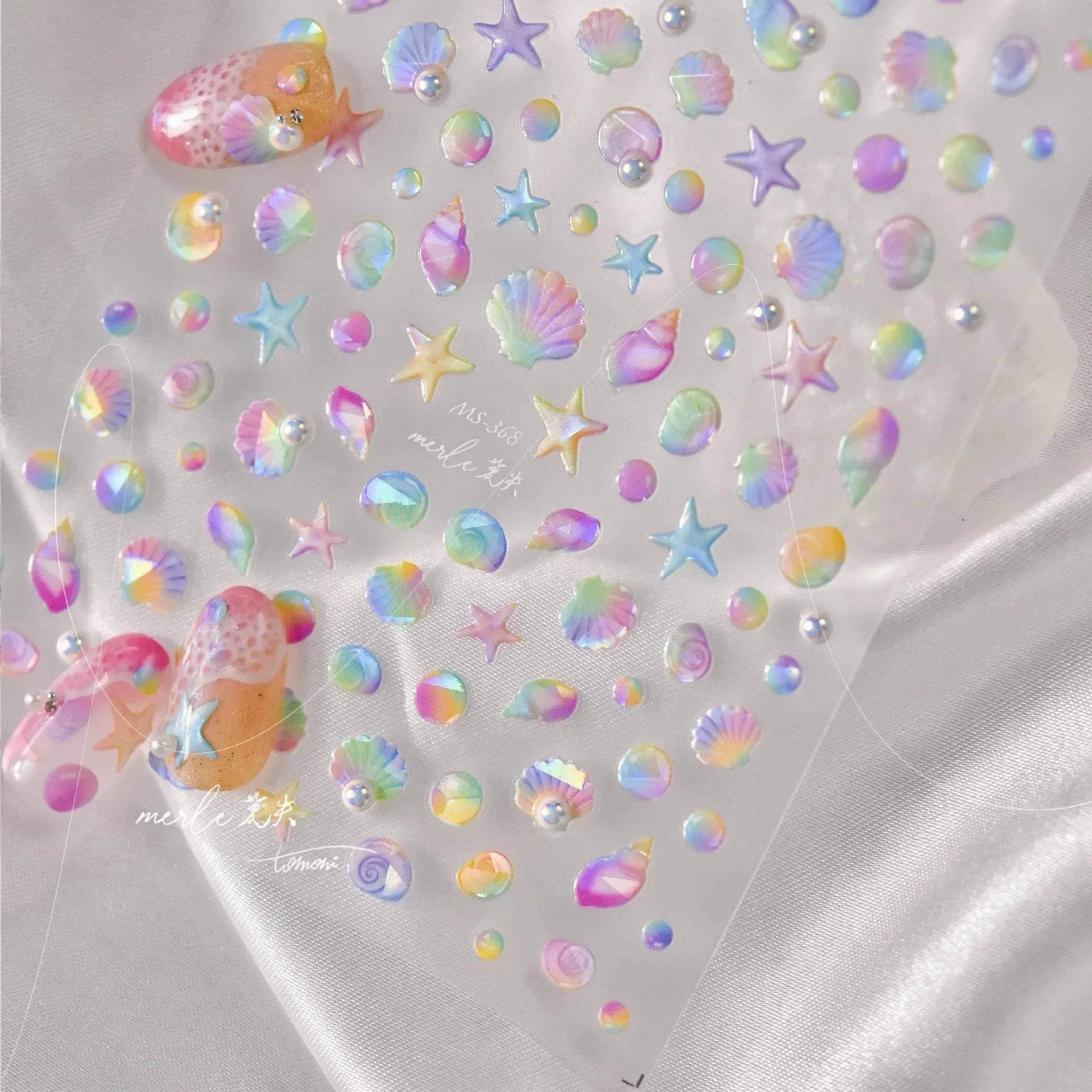 Goldfish Cavort Water 5D Nail Art Stickers Manicure Decal