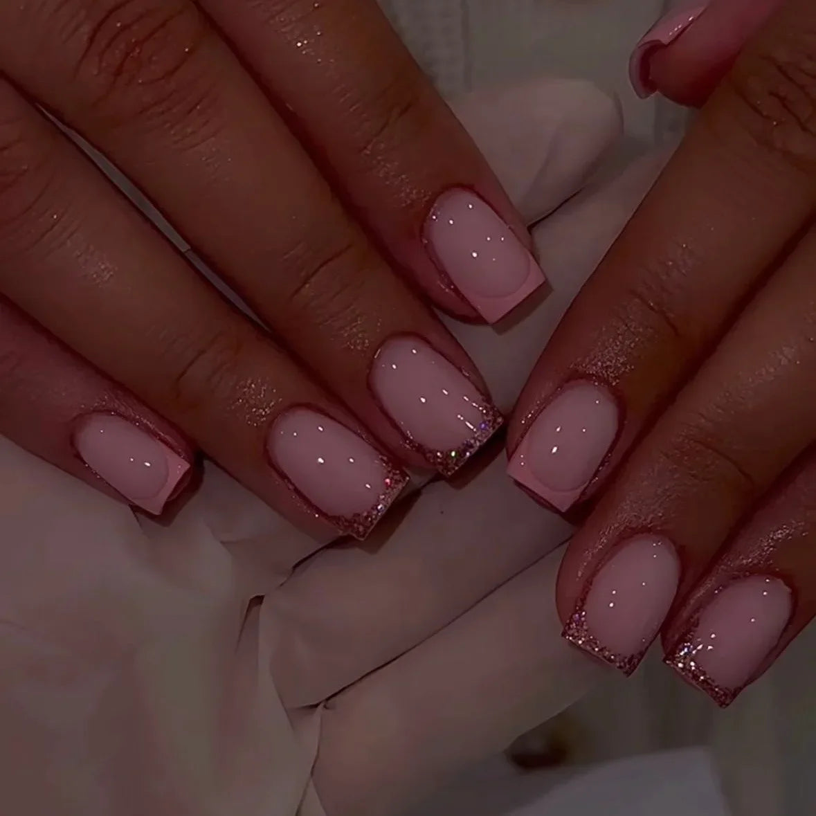 24pcs Press on Nails Short