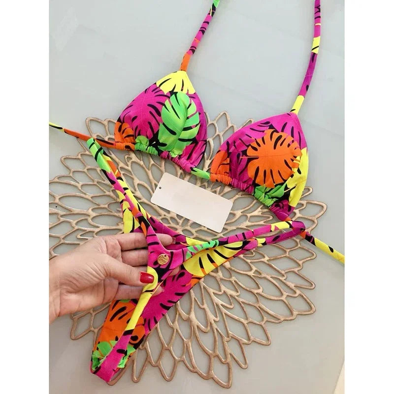 Swimwear Women Printed Bikini Set