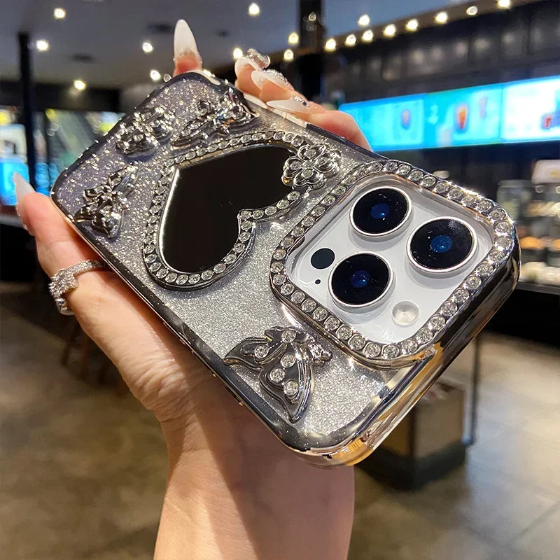 Luxury Electroplate Butterfly Glitter Diamond Case