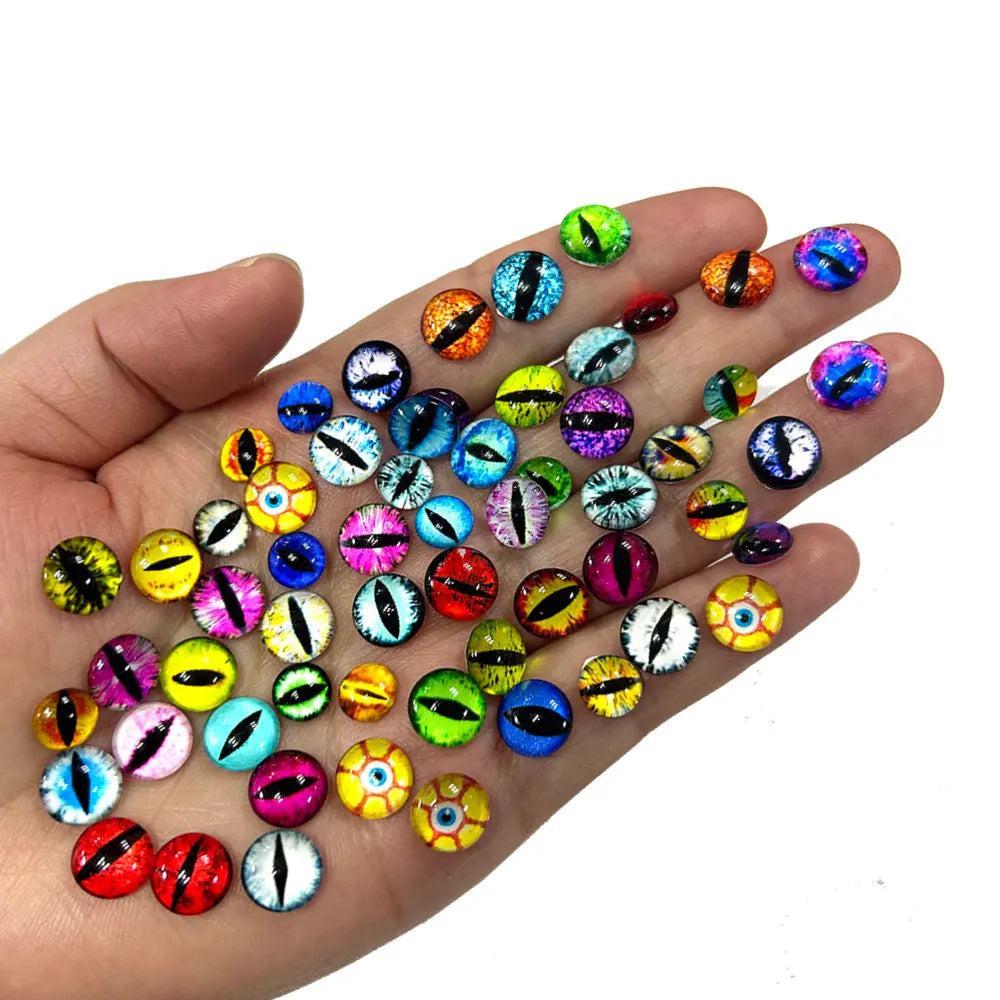20/50Pcs 3D Crystal Animal Eye Beads Nail Charms 6/8/10mm