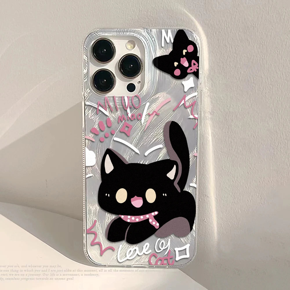 Cute Black Cat Phone Case