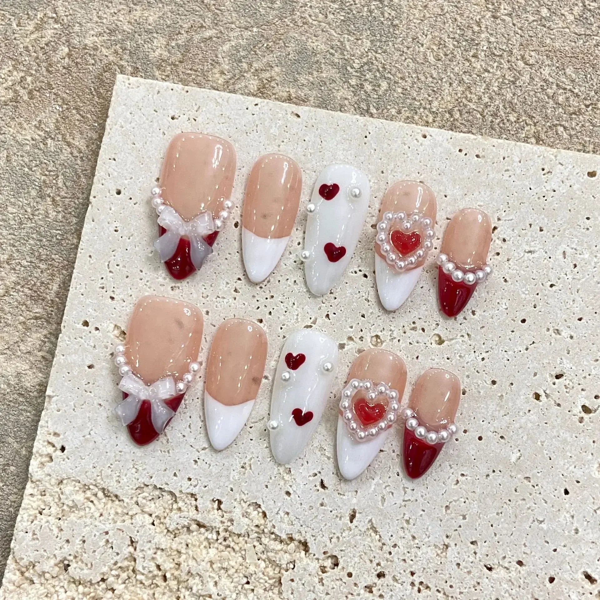 10Pcs Handmade Press On Nails Summer Fruits