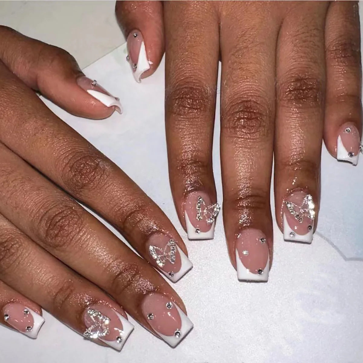 24pcs Press on Nails Short