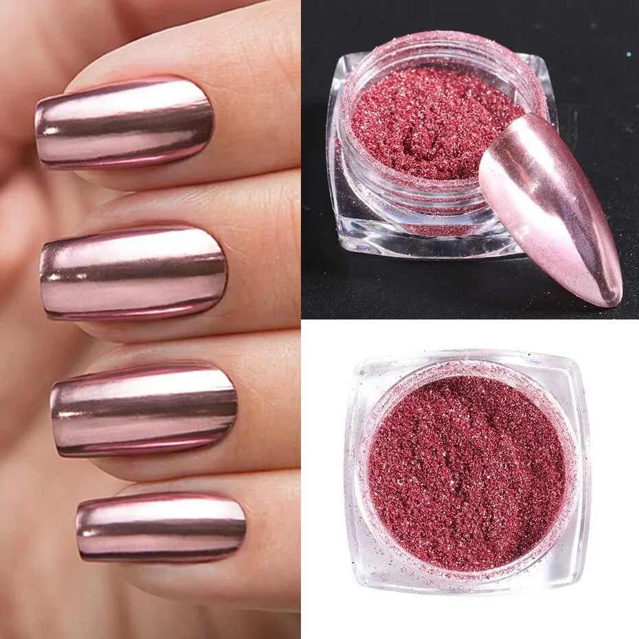 23 Colors Metallic Chrome Nail Powder Set
