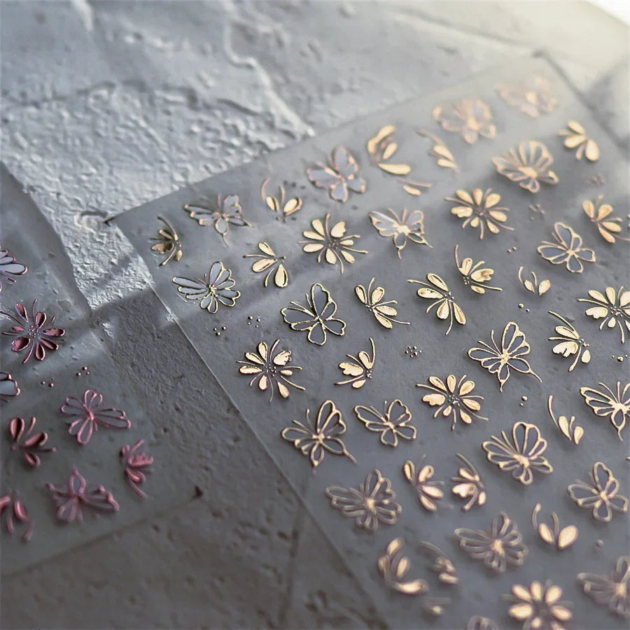 Jelly Butterfly Rhinestone Crystal 5D Nail Art Sticker