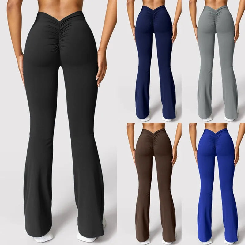 Sexy Yoga Flare Pants V-Cut Waist