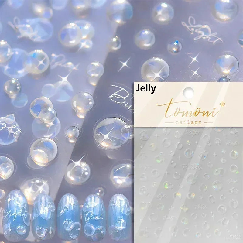 Goldfish Cavort Water 5D Nail Art Stickers Manicure Decal